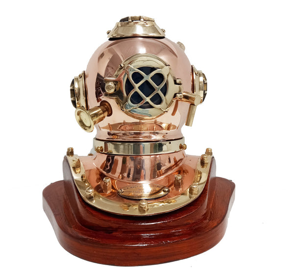 US Navy Mark V Diving Helmet ‚Äì Copper Miniature image 0