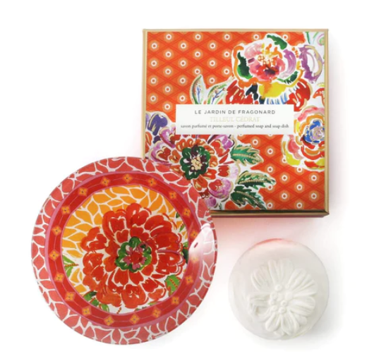 Fragonard Tilleul Cedrat Soap + Dish image 0