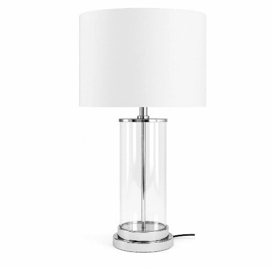 Tiffiny Glass Lamp Silver image 0