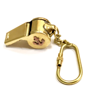Brass Anchor Whistle Key-Chain image 0